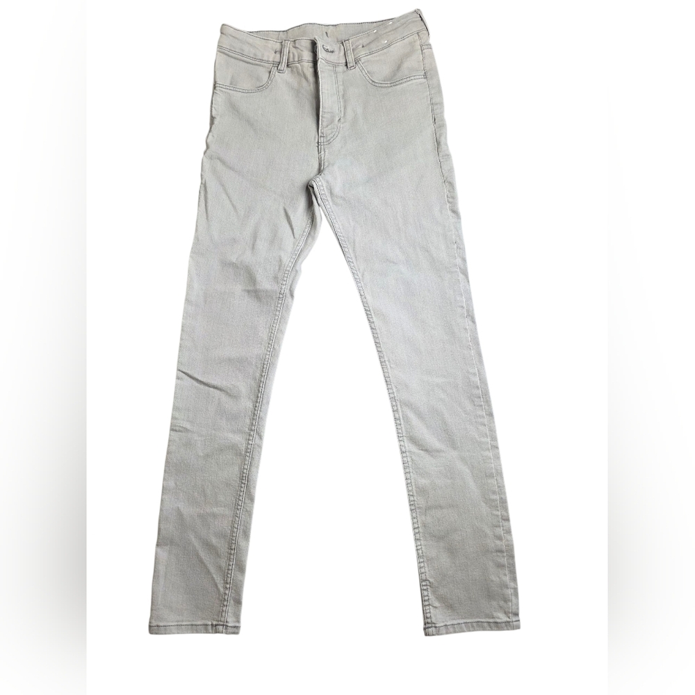 & DENIM | Light Gray Denim Skinny Jeans | Size 16